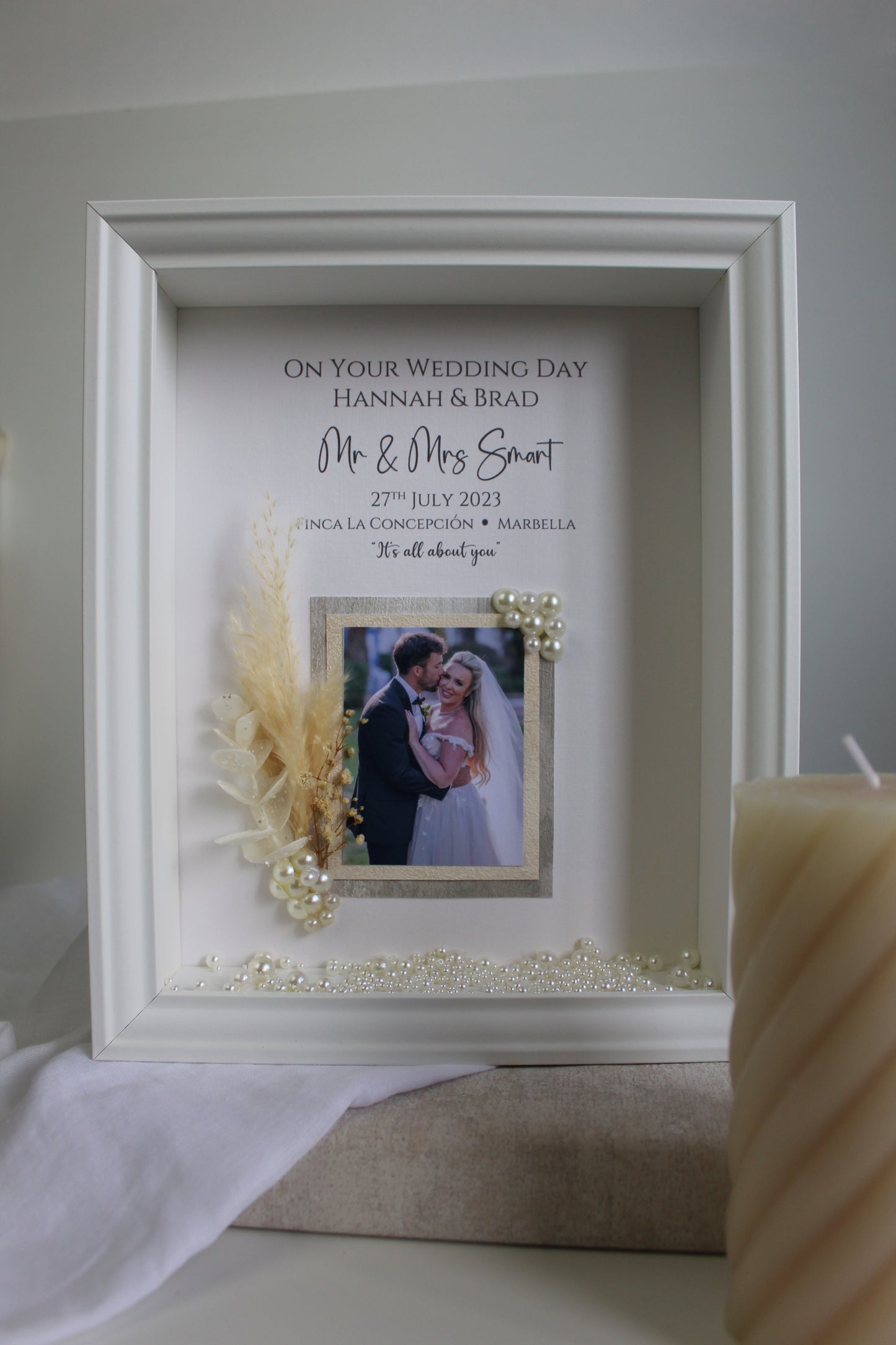 'Pampas Pearl' Photo Frame