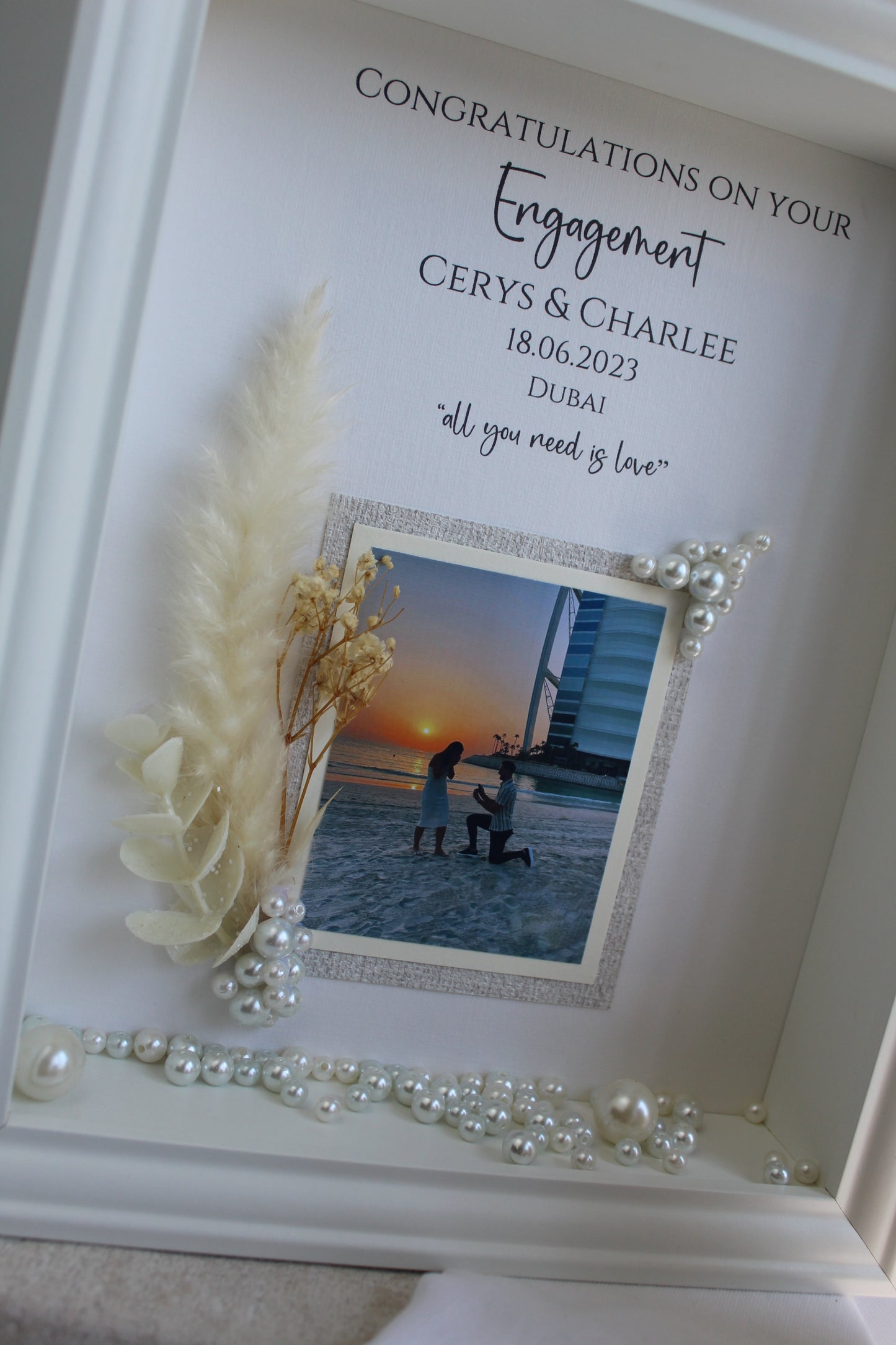 'Pampas Pearl' Photo Frame