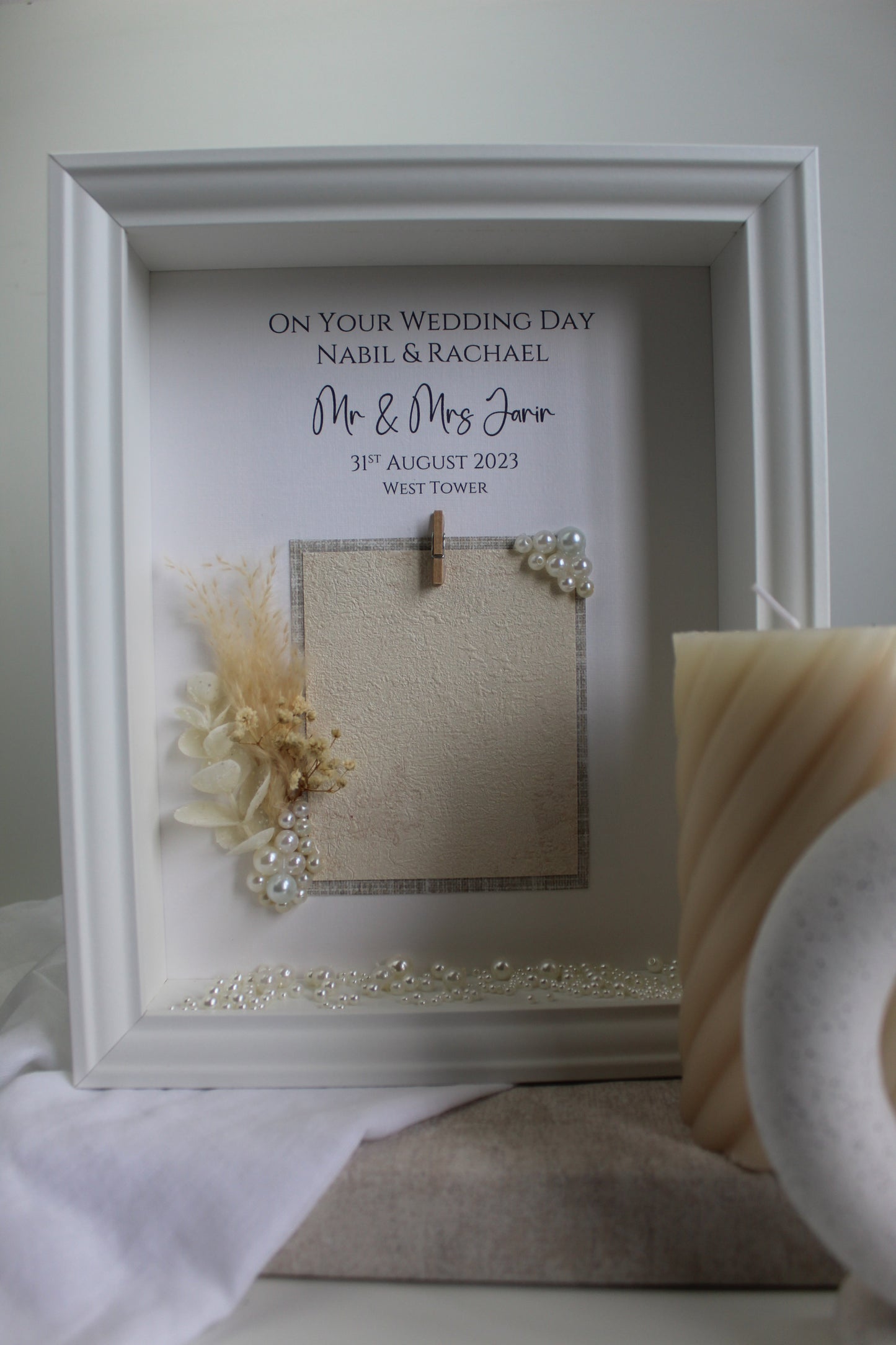 'Pampas Pearl' Photo Frame